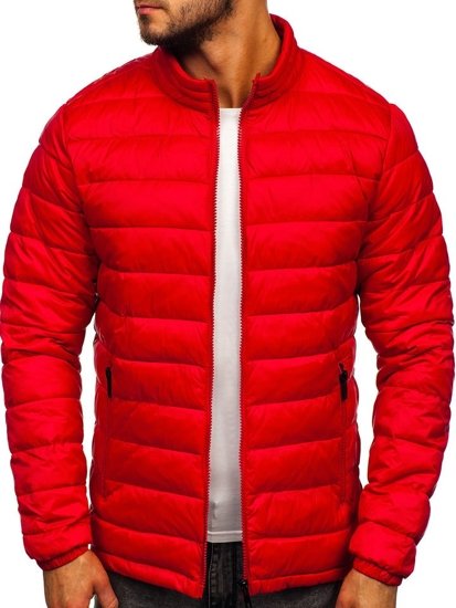 Men's Winter Quilted Jacket Red Bolf 1119