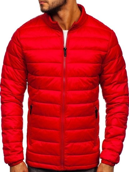 Men's Winter Quilted Jacket Red Bolf 1119