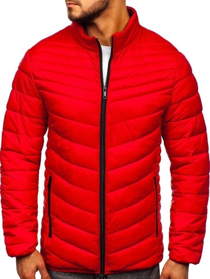 Men's Winter Quilted Jacket Red Bolf 1137