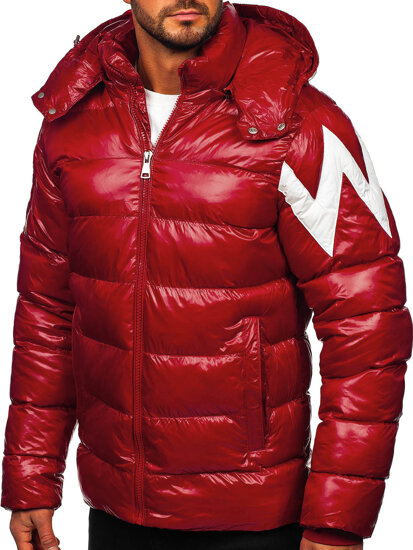 Men's Winter Quilted Jacket Red Bolf 9981