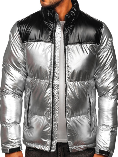 Men's Winter Quilted Jacket Silver Bolf 1188