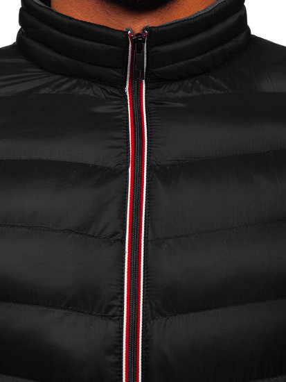 Men's Winter Quilted Sport Jacket Black Bolf 1100