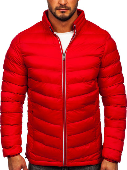 Men's Winter Quilted Sport Jacket Red Bolf 1100