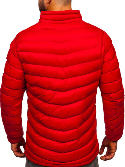 Men's Winter Quilted Sport Jacket Red Bolf 1100