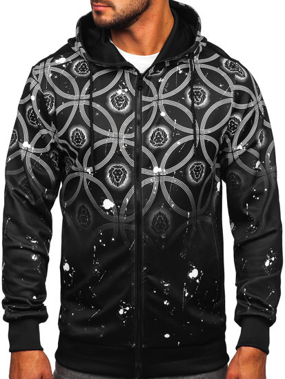 Men's Zip Hoodie Black Bolf 27B8122