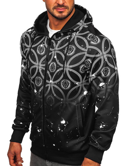 Men's Zip Hoodie Black Bolf 27B8122