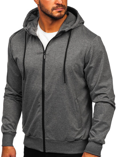 Men's Zip Hoodie Graphite Bolf B025