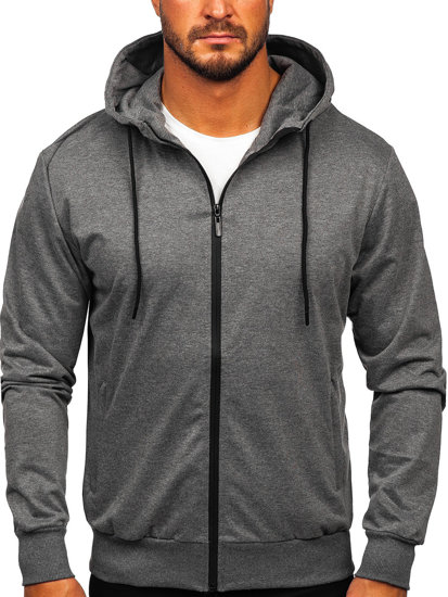 Men's Zip Hoodie Graphite Bolf B025