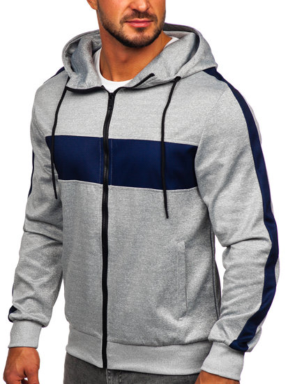 Men's Zip Hoodie Grey Bolf 27B8121