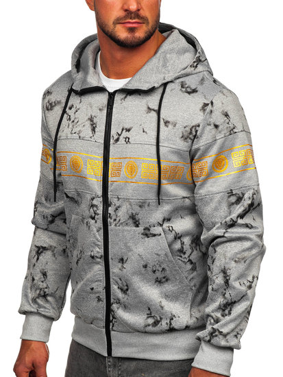 Men's Zip Hoodie Grey Bolf 27B8125