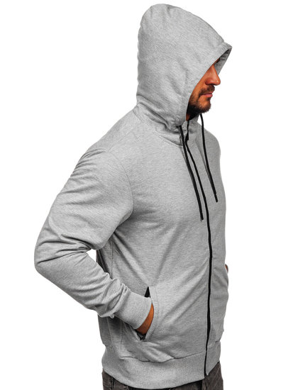 Men's Zip Hoodie Grey Bolf B025