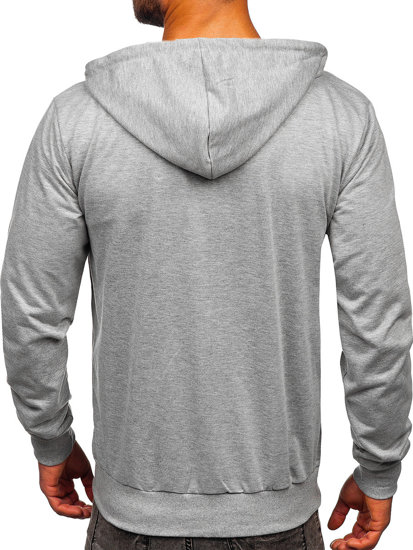 Men's Zip Hoodie Grey Bolf B025