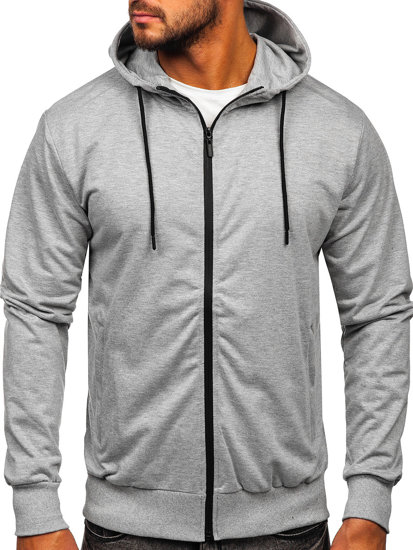 Men's Zip Hoodie Grey Bolf B025