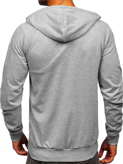 Men's Zip Hoodie Grey Bolf B035