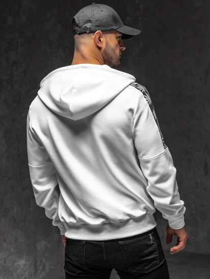 Men's Zip Hoodie White Bolf 27B8120