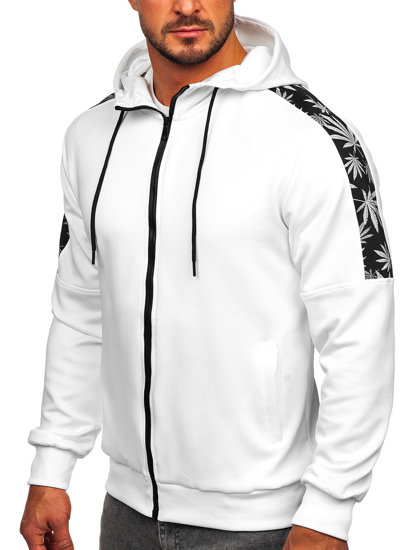 Men's Zip Hoodie White Bolf 27B8120