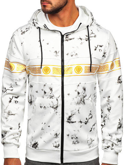 Men's Zip Hoodie White Bolf 27B8125