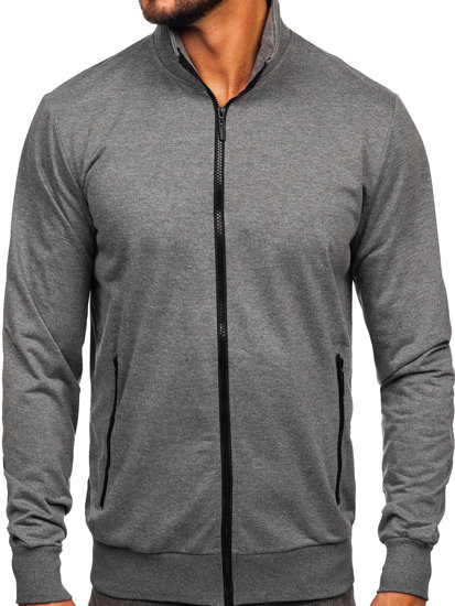 Men's Zip Stand Up Sweatshirt Anthracite Bolf B230