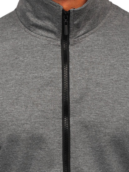 Men's Zip Stand Up Sweatshirt Anthracite Bolf B230