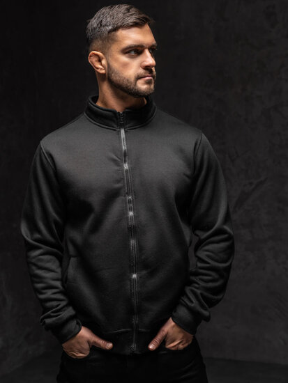 Men's Zip Stand Up Sweatshirt Black Bolf B002