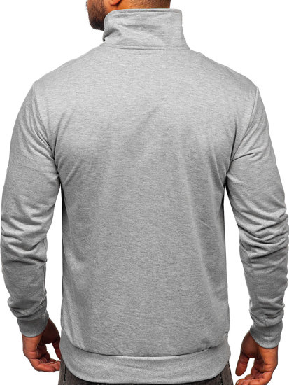 Men's Zip Stand Up Sweatshirt Grey Bolf B069