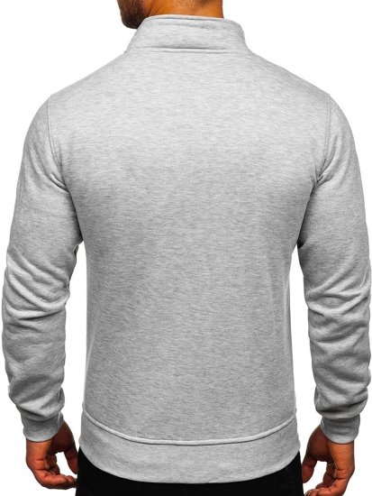 Men's Zip Stand Up Sweatshirt Grey Bolf B2002