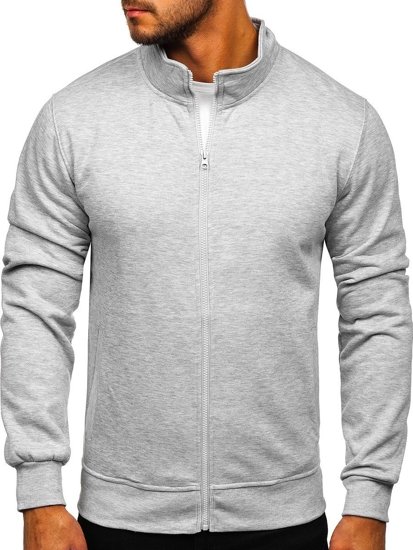 Men's Zip Stand Up Sweatshirt Grey Bolf B2002