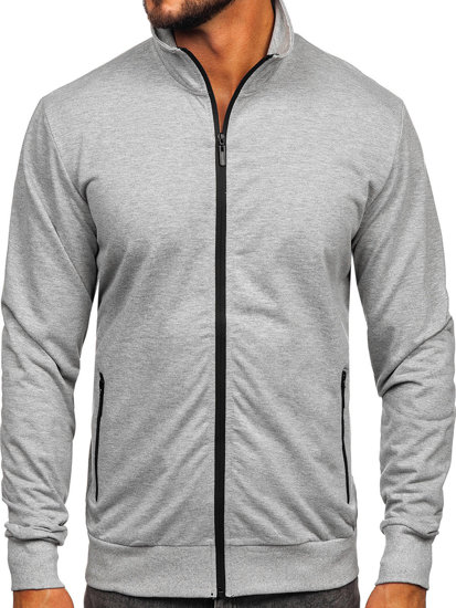 Men's Zip Stand Up Sweatshirt Grey Bolf B229