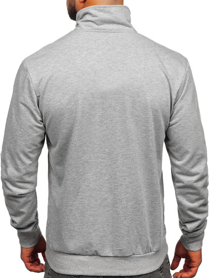 Men's Zip Stand Up Sweatshirt Grey Bolf B229