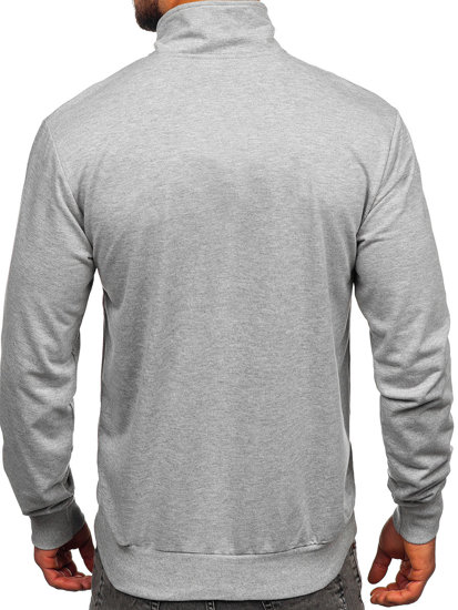 Men's Zip Stand Up Sweatshirt Grey Bolf B230