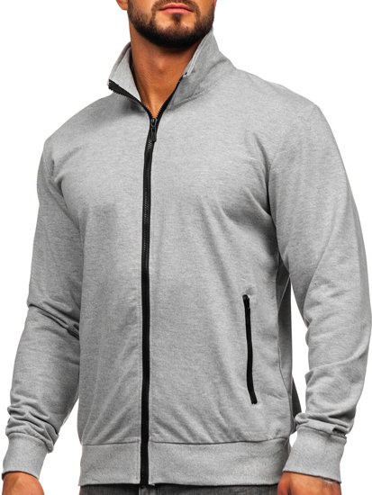 Men's Zip Stand Up Sweatshirt Grey Bolf B230