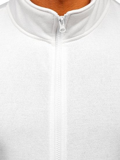 Men's Zip Stand Up Sweatshirt White Bolf B2002