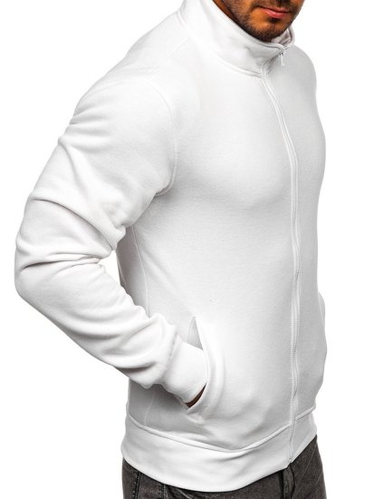 Men's Zip Stand Up Sweatshirt White Bolf B2002