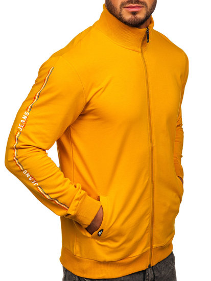 Men's Zip Stand Up Sweatshirt Yellow Bolf 8756