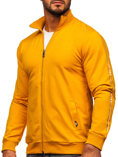 Men's Zip Stand Up Sweatshirt Yellow Bolf 8756