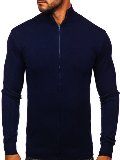 Men's Zip Sweater Navy Blue Bolf MM6004