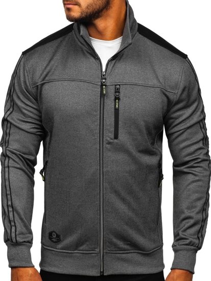 Men's Zip Sweatshirt Grey Bolf TC987