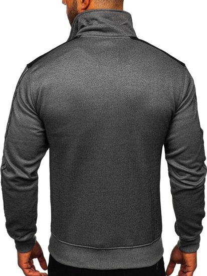 Men's Zip Sweatshirt Grey Bolf TC987