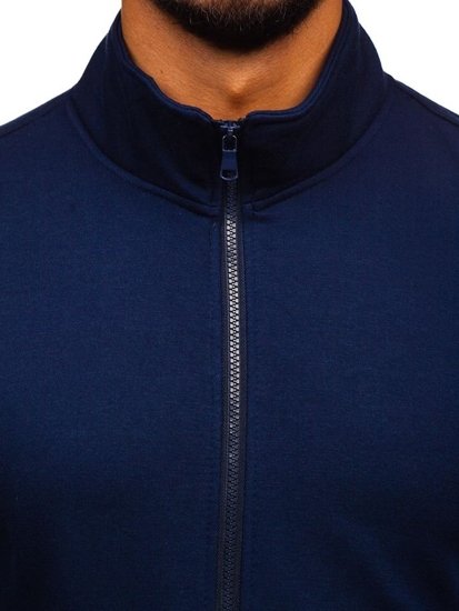 Men's Zip Sweatshirt Navy Blue Bolf B002