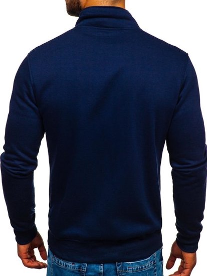 Men's Zip Sweatshirt Navy Blue Bolf B002