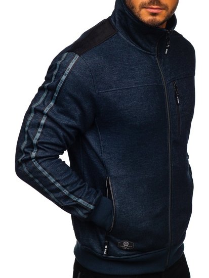 Men's Zip Sweatshirt Navy Blue Bolf TC987