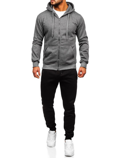 Men's Zip Tracksuit Anthracite Bolf D004