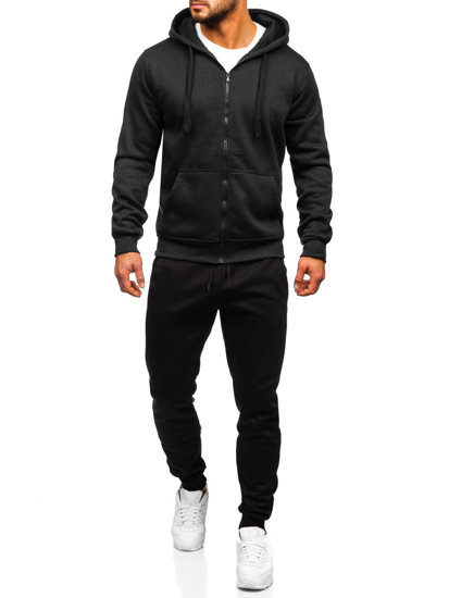 Men's Zip Tracksuit Black Bolf D004