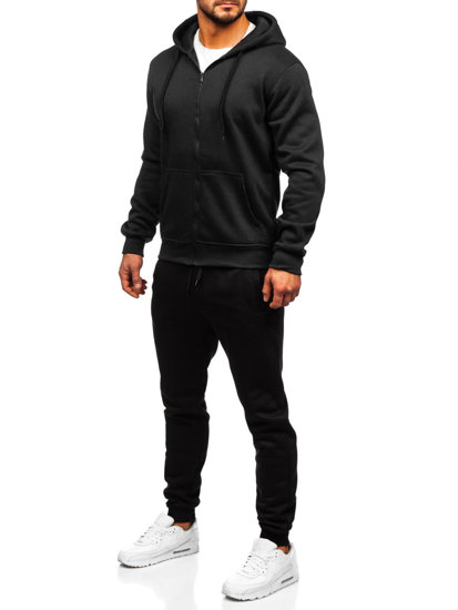 Men's Zip Tracksuit Black Bolf D004