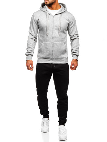 Men's Zip Tracksuit Grey Bolf D004