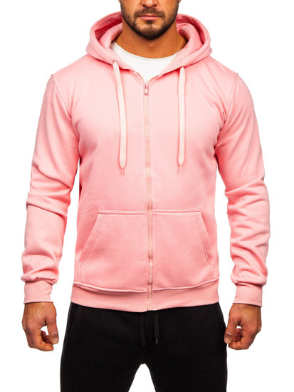 Men's Zip Tracksuit Light Pink Bolf D004