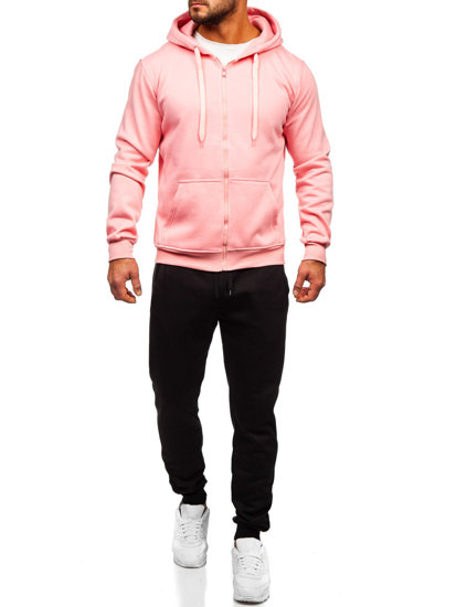 Men's Zip Tracksuit Light Pink Bolf D004