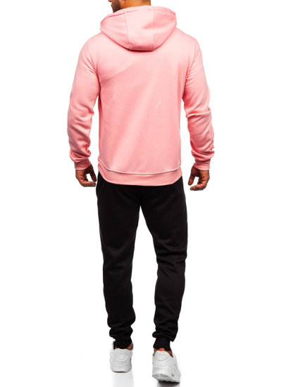 Men's Zip Tracksuit Light Pink Bolf D004