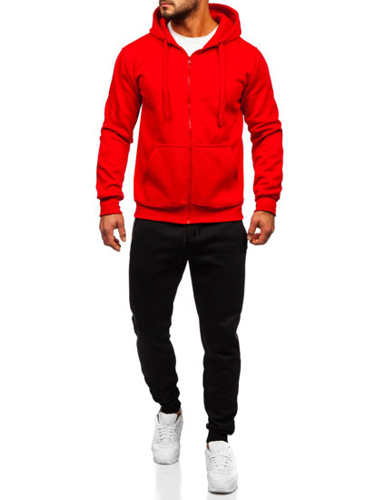 Men's Zip Tracksuit Red Bolf D004