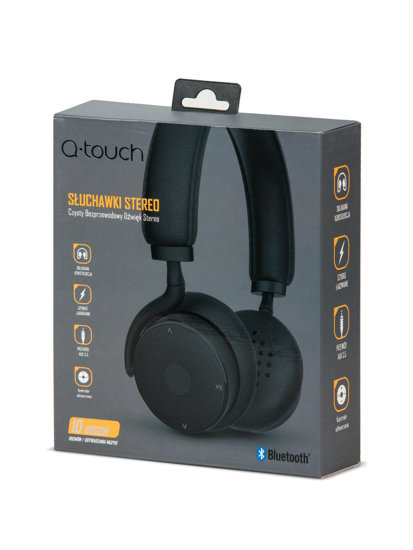 Stereo Headphones Bluetooth Black QBM-68